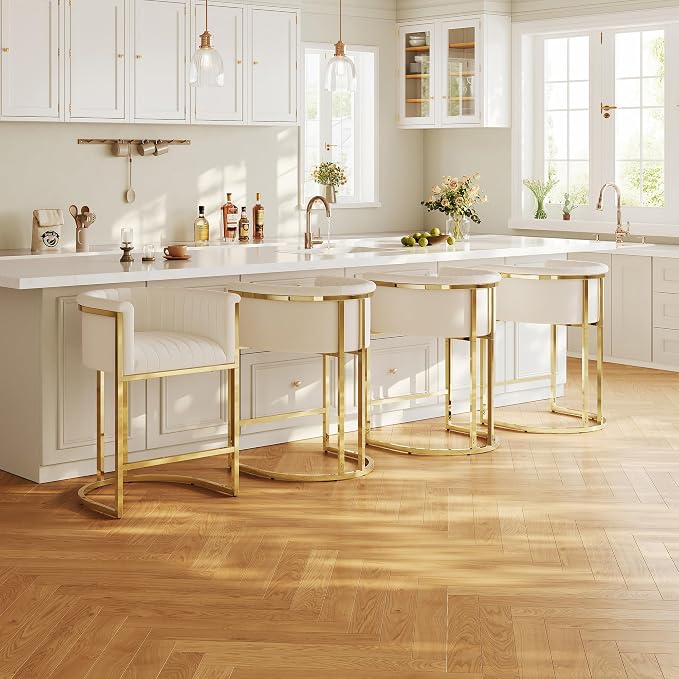 Milan Luxe Barrel Counter Stool Set