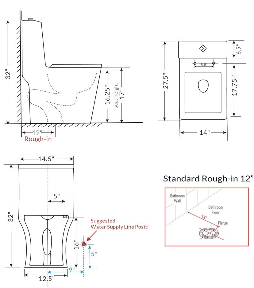 Modern Diamond-Shaped Toilet