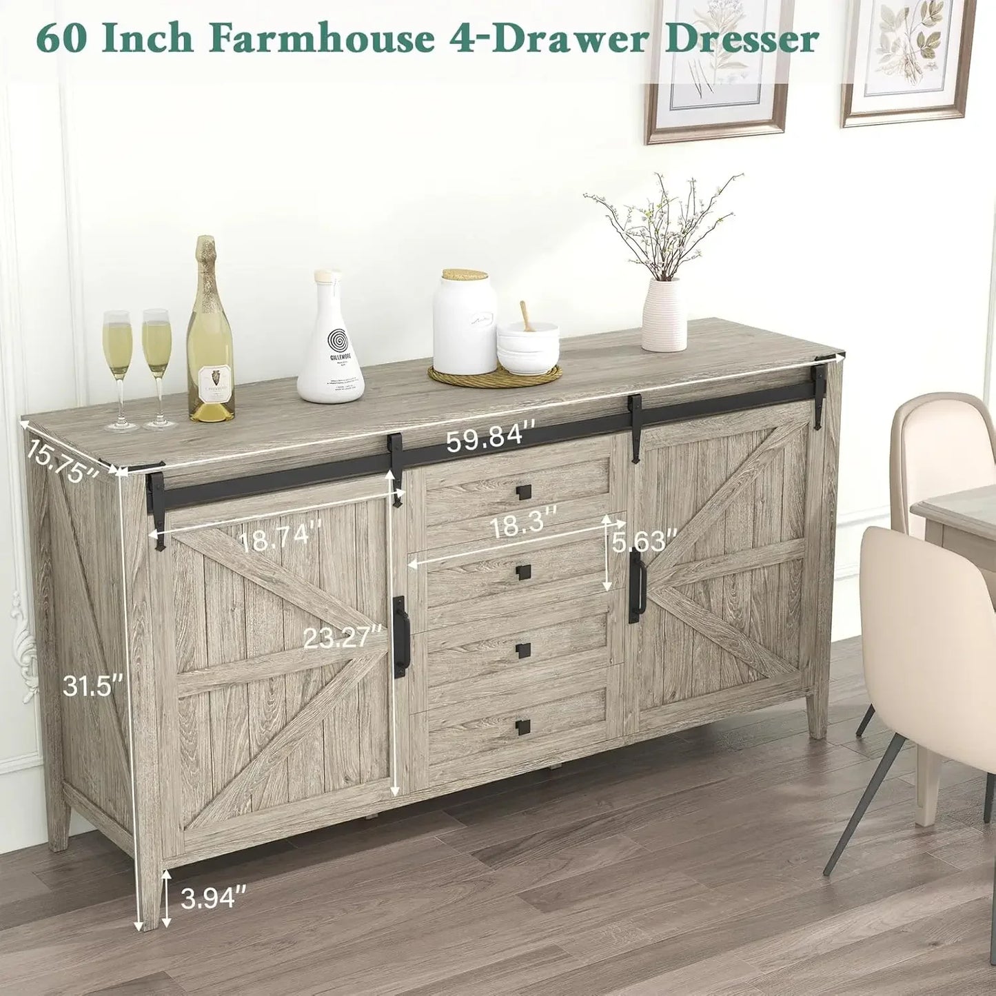 Farmhouse Bar Cabinet