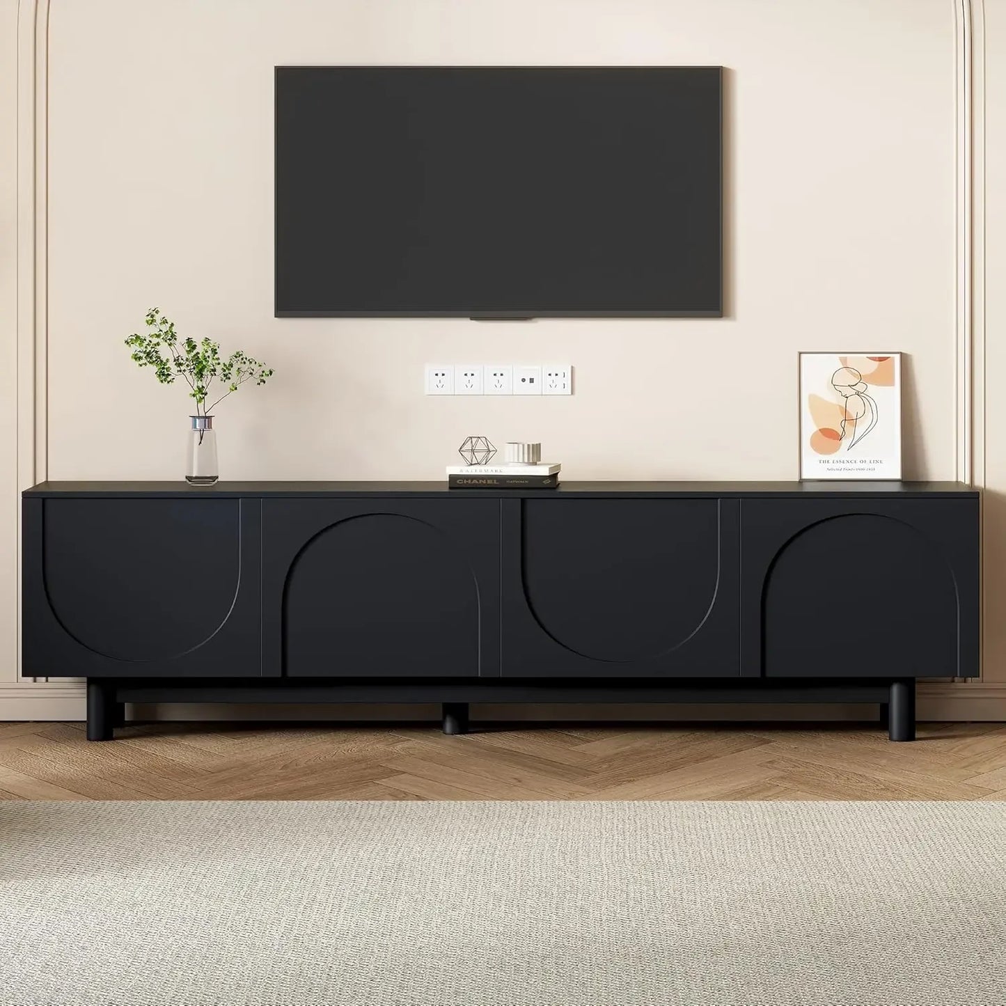 Arch TV Cabinet with Storage