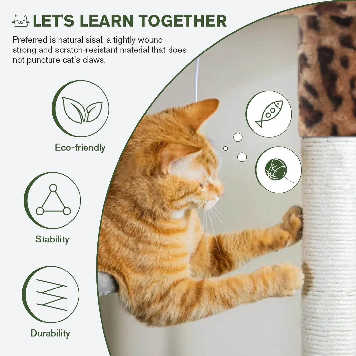 Multi-Level Large Cat Tree Tower Cheetah Print