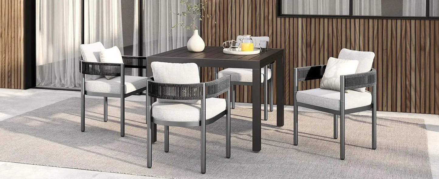 Extendable Desktop Patio Dining Set