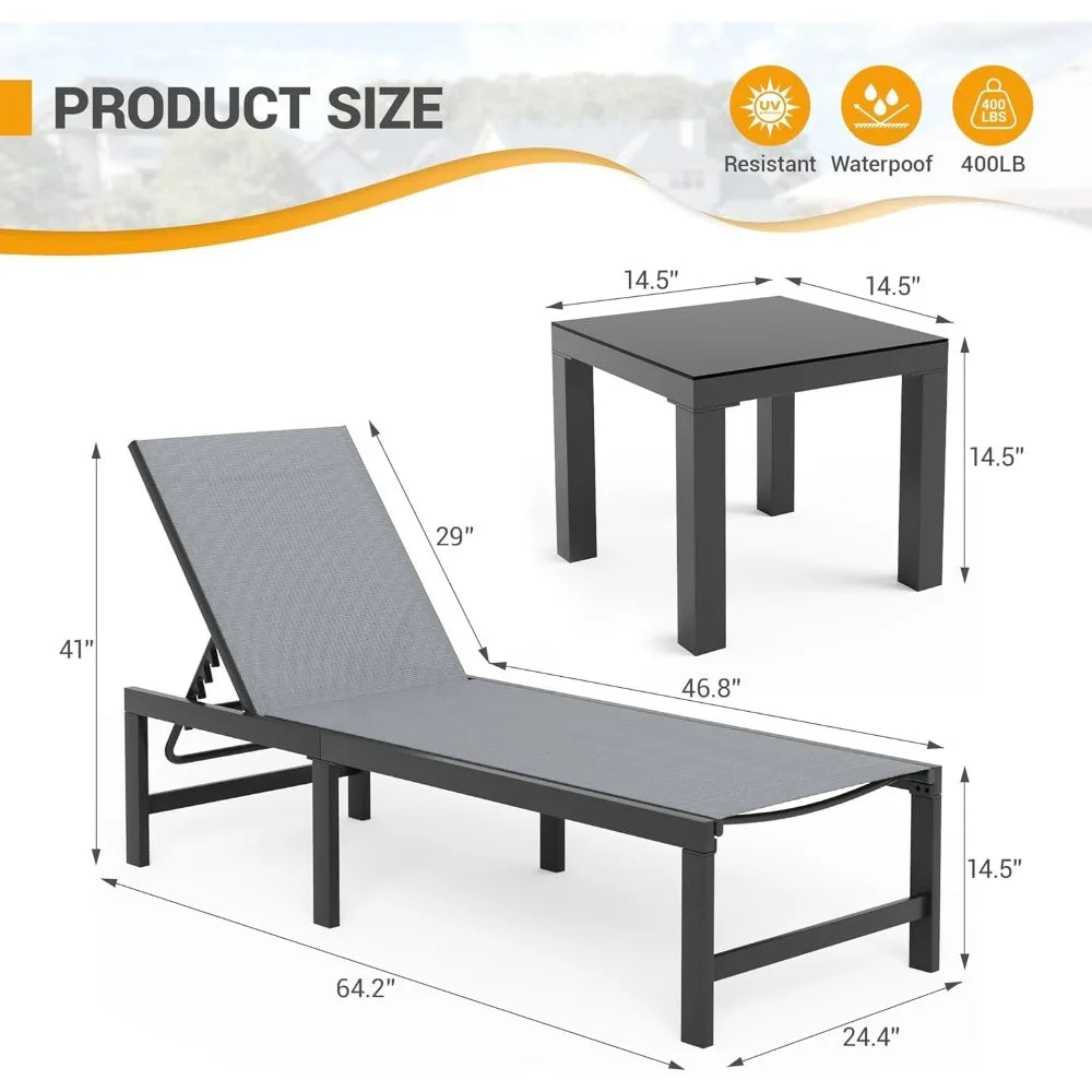Fabric Lounge Chair Set