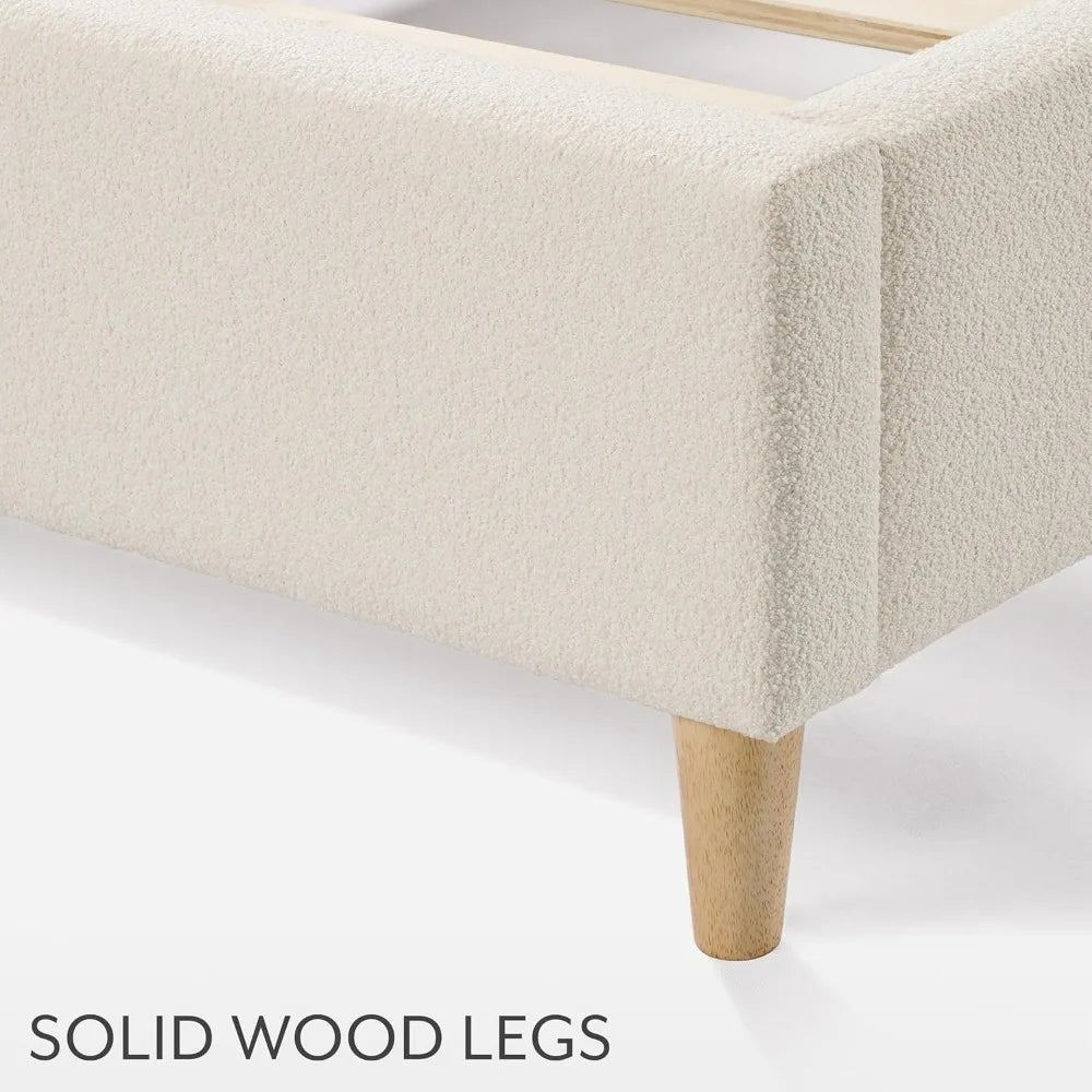 Arch Shaped Boucle Cloud Fabric Bed