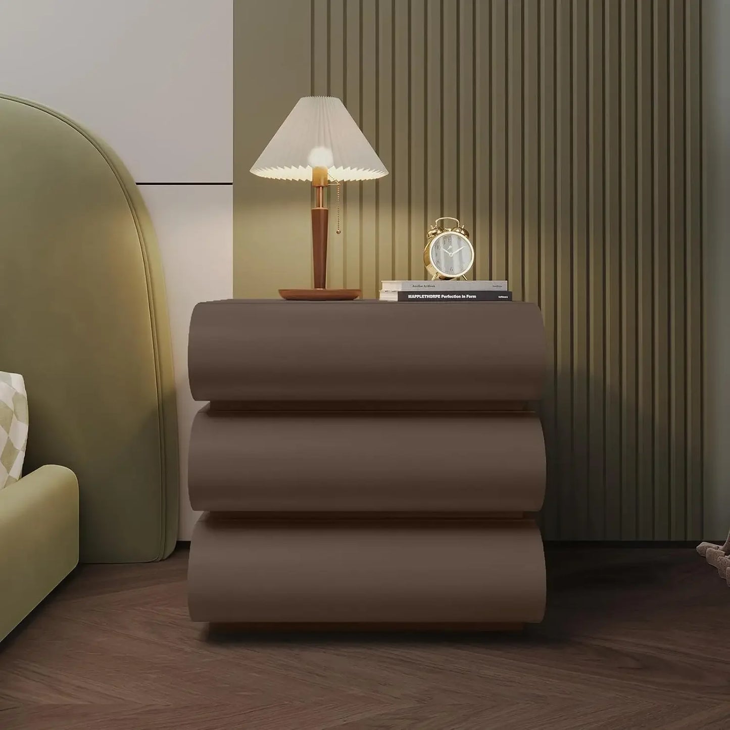 Modern Morocco Microfiber Leather with Drawer