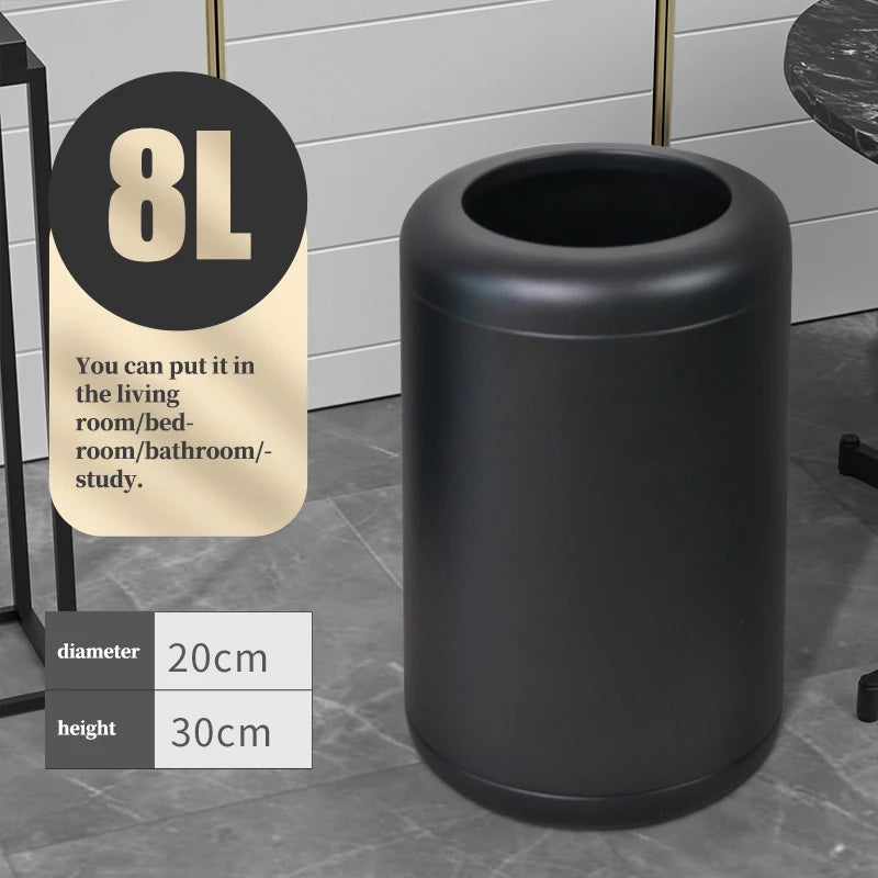 Minimalist Stainless Steel Waste Bin