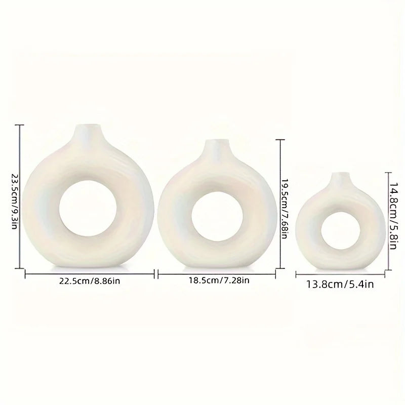 Minimalist Nordic Boho Ceramic Vase, Set of 2