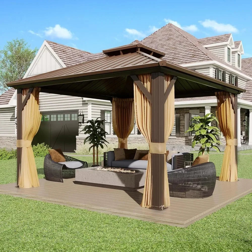 Gazebo with Curtain and Netting
