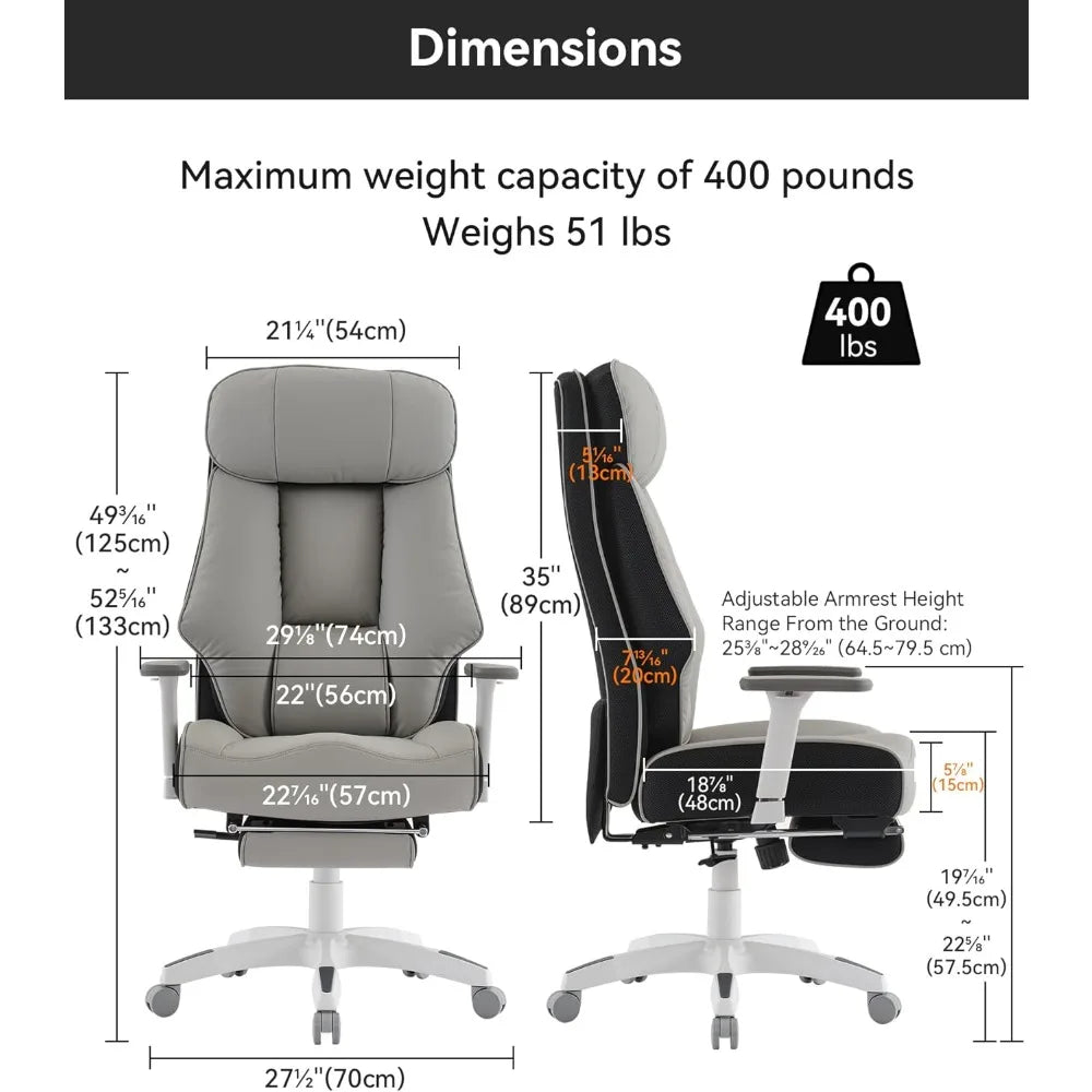 Ergonomic Leather Executive Office Chair