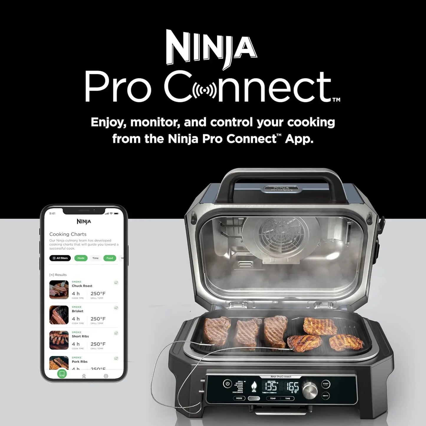 Ninja Woodfire Pro Connect™ Premium XL Pro Outdoor Grill & Smoker