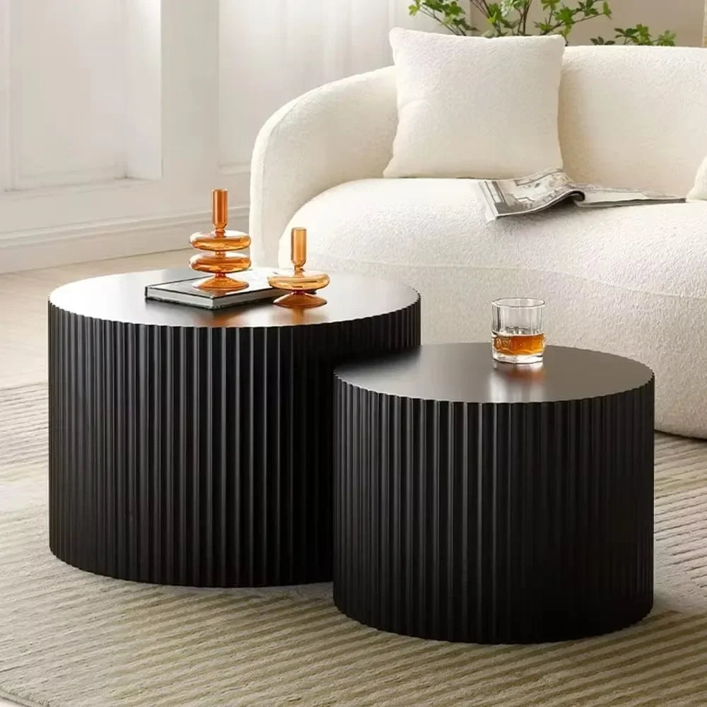 Modern Accent Wooden Side Table. Set of 2