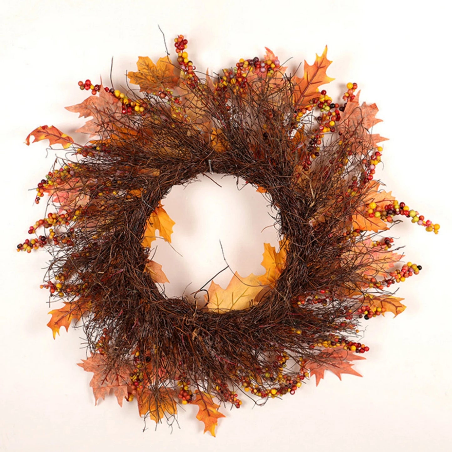Berries, Maple Leaf Garland Wreath