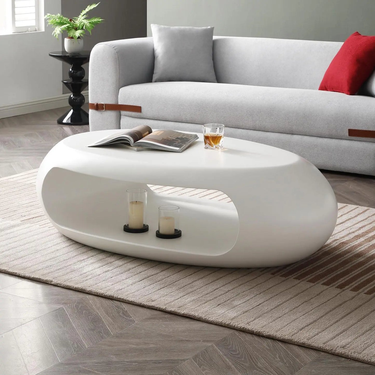 Modern Sturdy Fiberglass Coffee Table