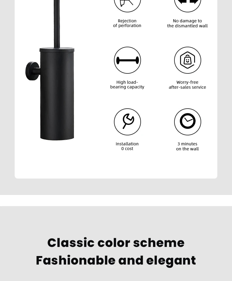 Stainless Steel Wall Mounted Toilet Brush
