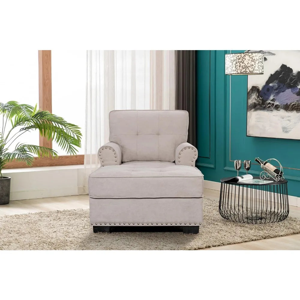 Modern Upholstered Chaise Lounge