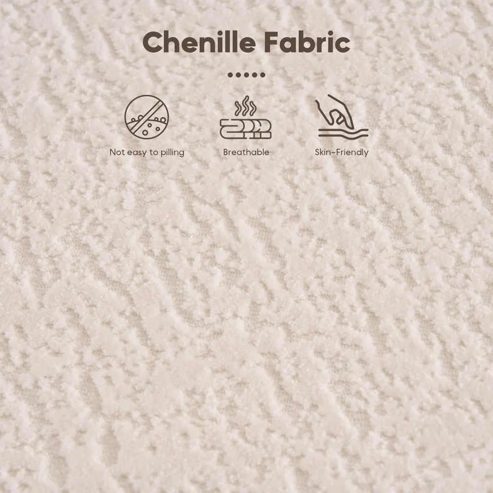 Modern Chenille Sofa with Pillow