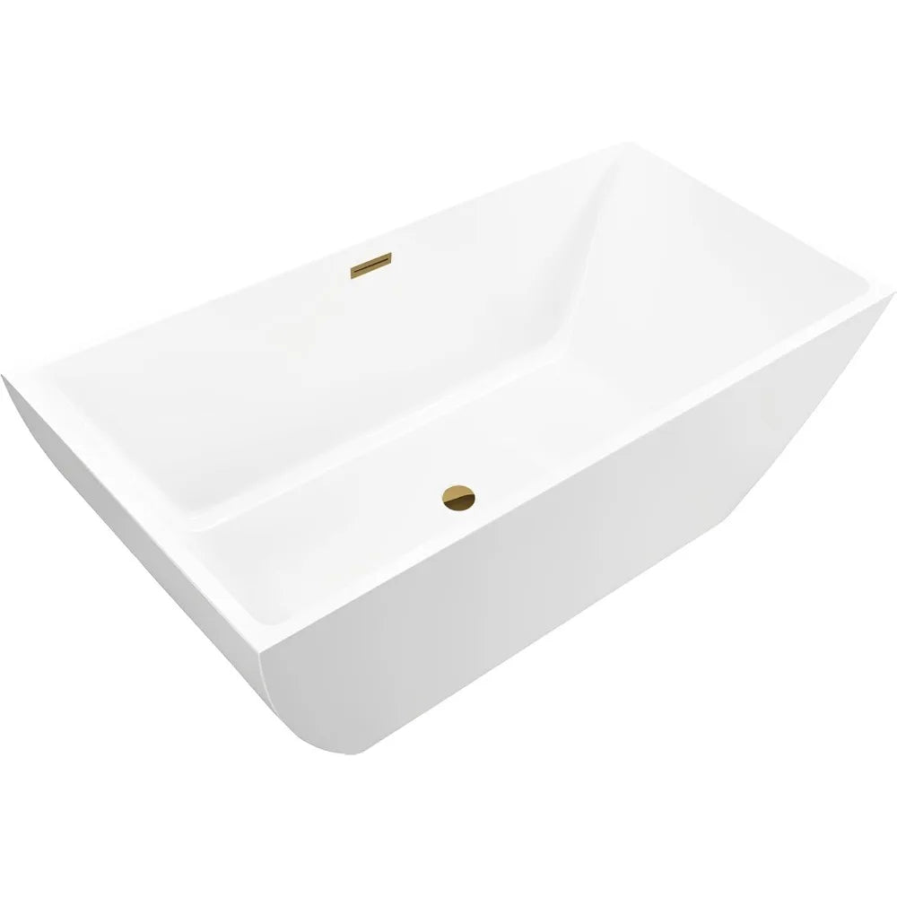 Modern Sleek Rectangular Acrylic Bathtub