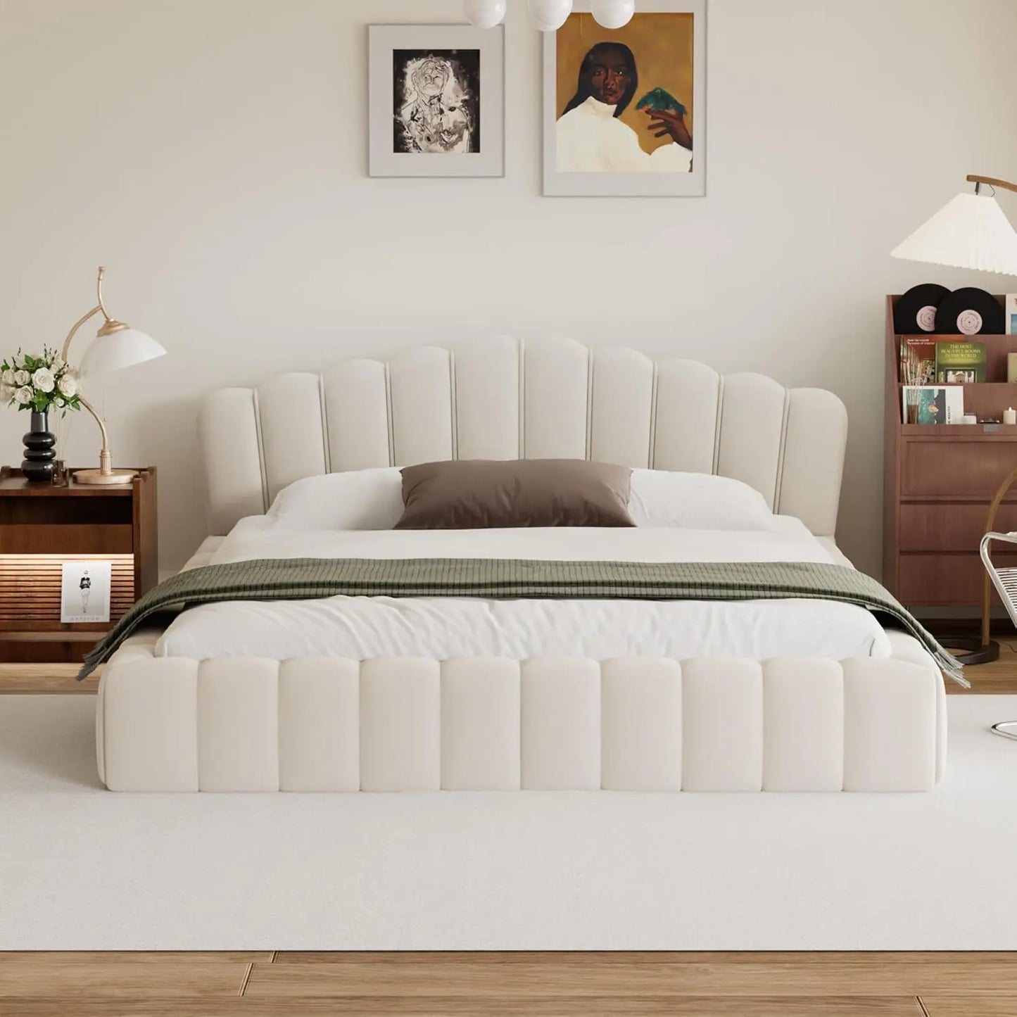 Velvet Upholstered Bed Frame