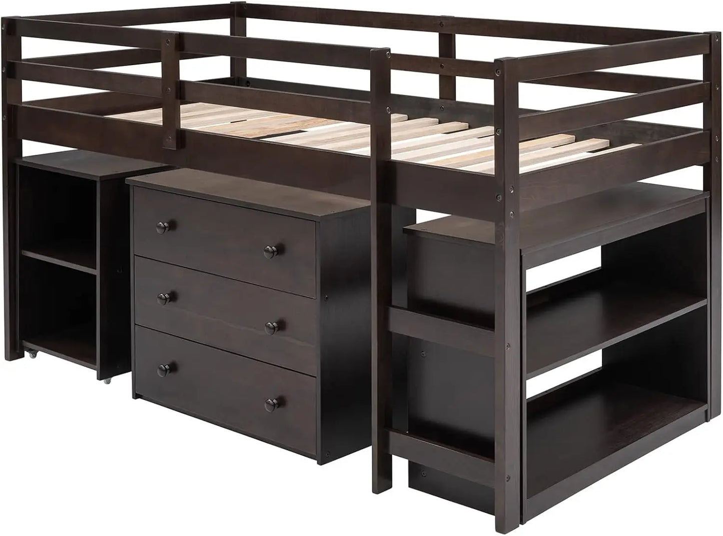 Kids Loft Bed with Desk and Draws