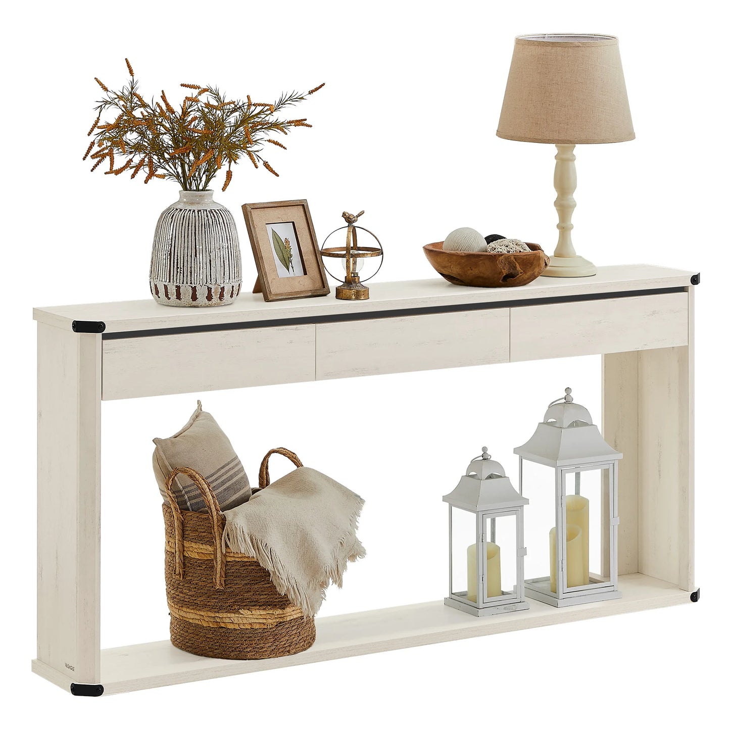 Modern Vintage Rustic Farmhouse Console Table