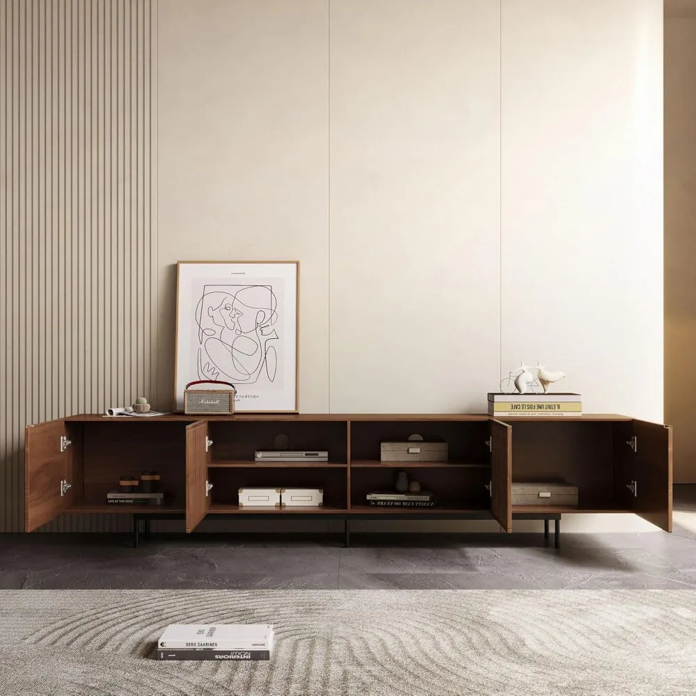 Mid-Century Modern TV Stand Console with Ample Storage