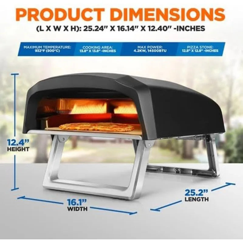 NutriChef Portable Outdoor Gas Pizza Oven