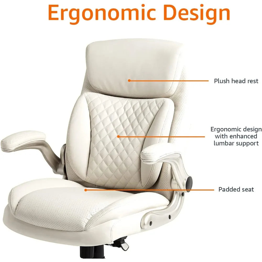 Modern Leather Ergonomic Executive Office Chair