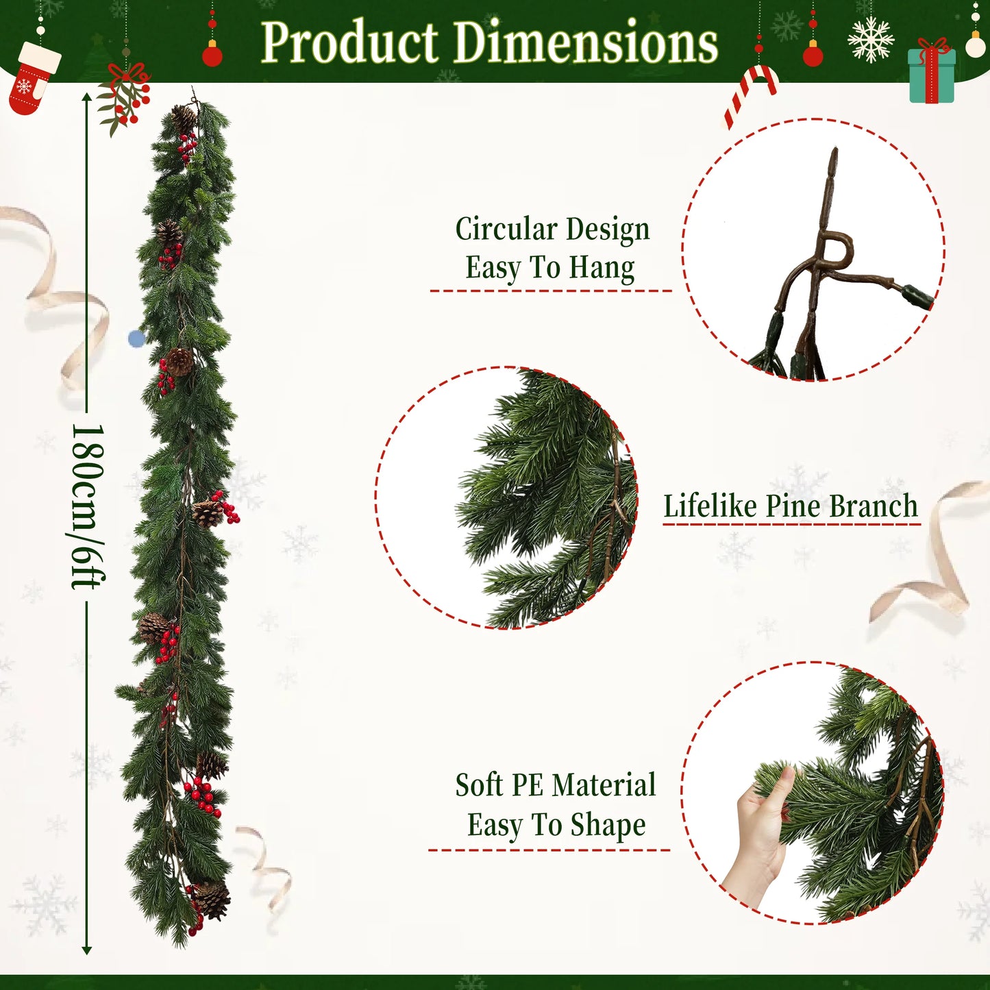 Berries, Pine Cone Garland