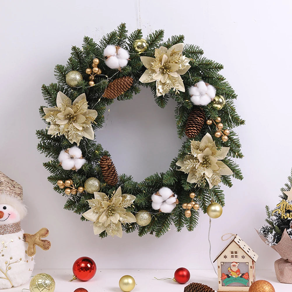 Spruce Pine Cones, Berries Festive Holiday Wreath