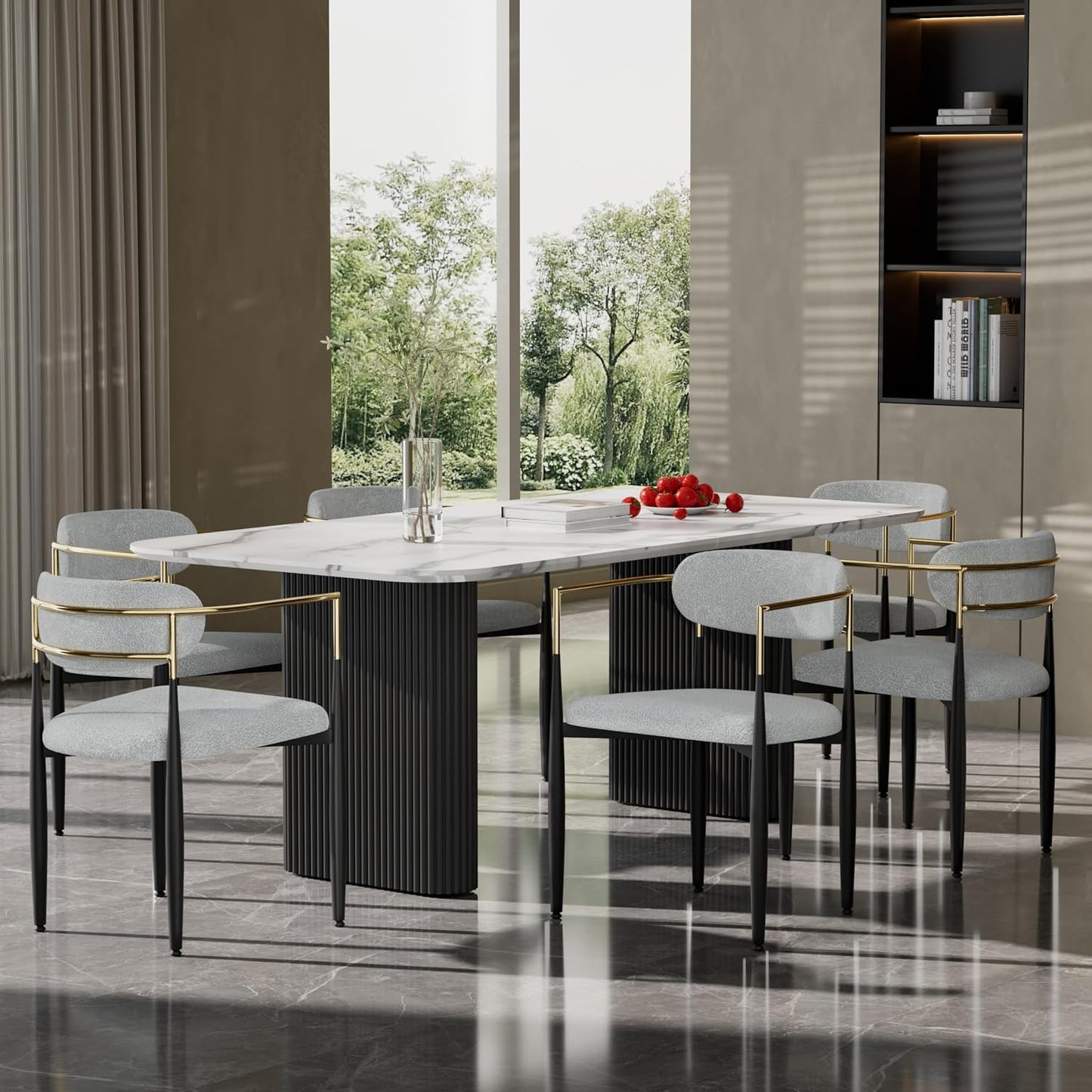 Avery Bouclé Dining Chair Set