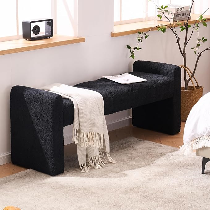 Modern Channel Tufted Upholstered Bench