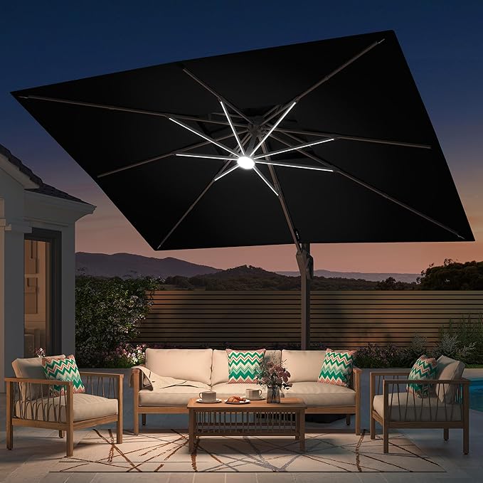 LumiShade LED Cantilever Umbrella