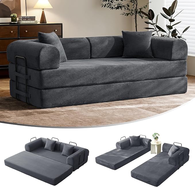 CloudRest Corduroy Sleeper Sofa Bed