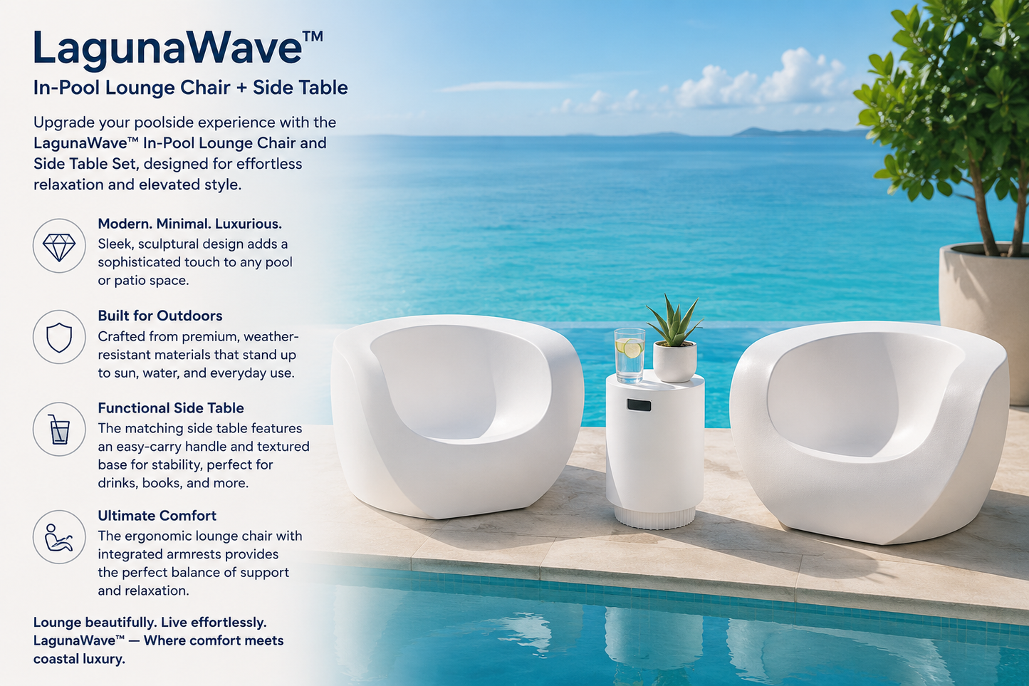 LagunaWave™ In-Pool Lounge Chair