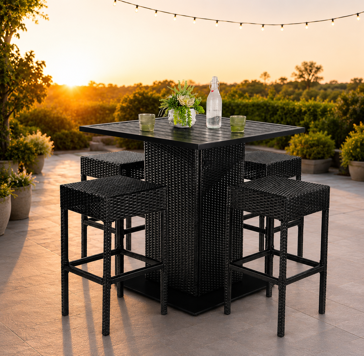 The Cove Collection 5-Piece Bar-Height Patio Set