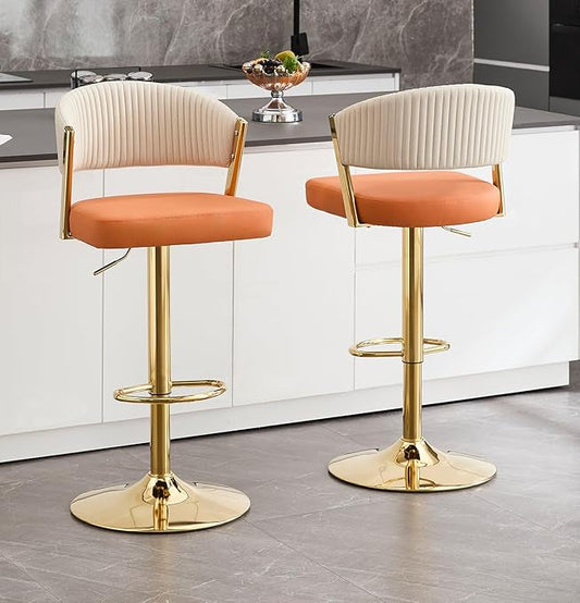 Crestview Luxe Adjustable Bar Stool Set