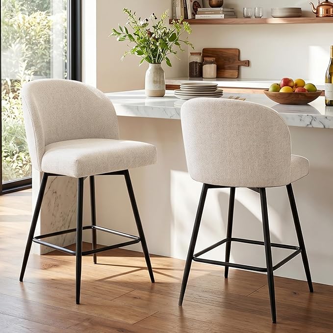 ComfortCurve 360° Swivel Bar Stool Set