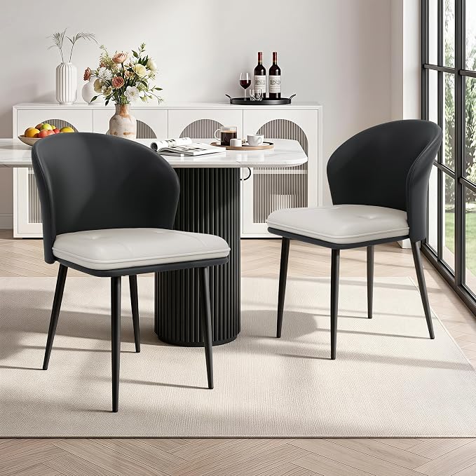 Hudson Faux Leather Dining Chair Set