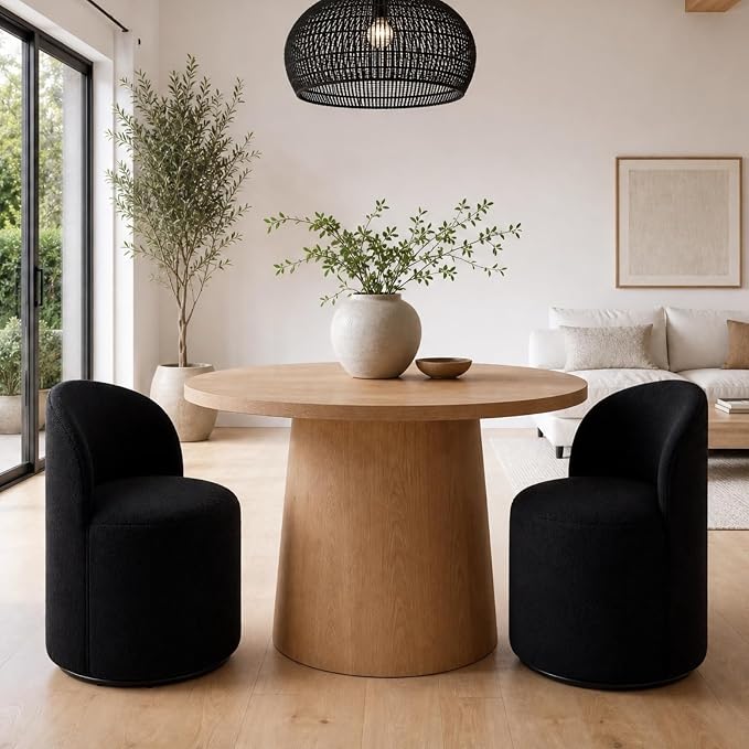 Alden 360° Upholstered Swivel Chair Set