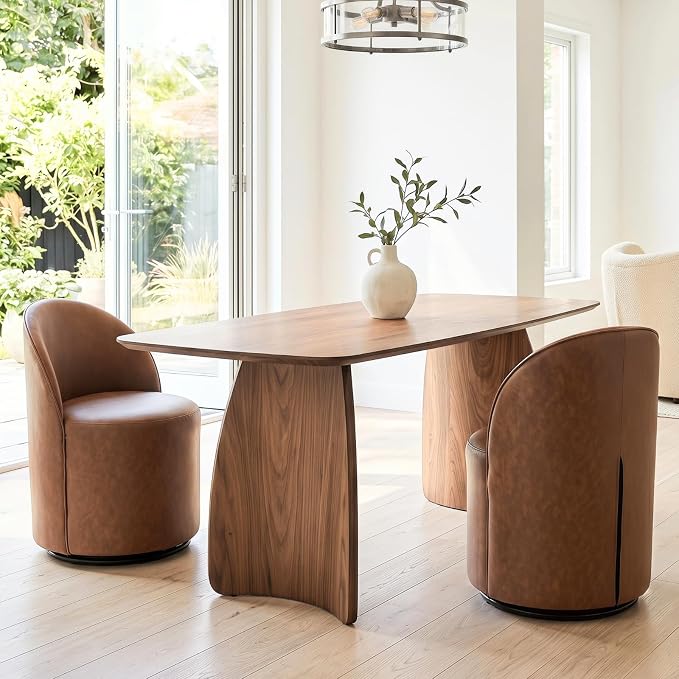 Alden 360° Upholstered Swivel Chair Set