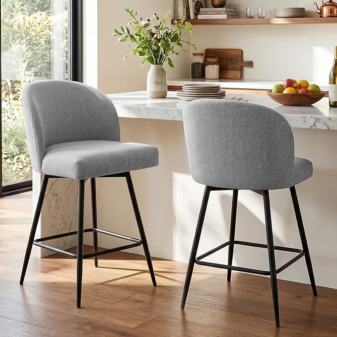 ComfortCurve 360° Swivel Bar Stool Set
