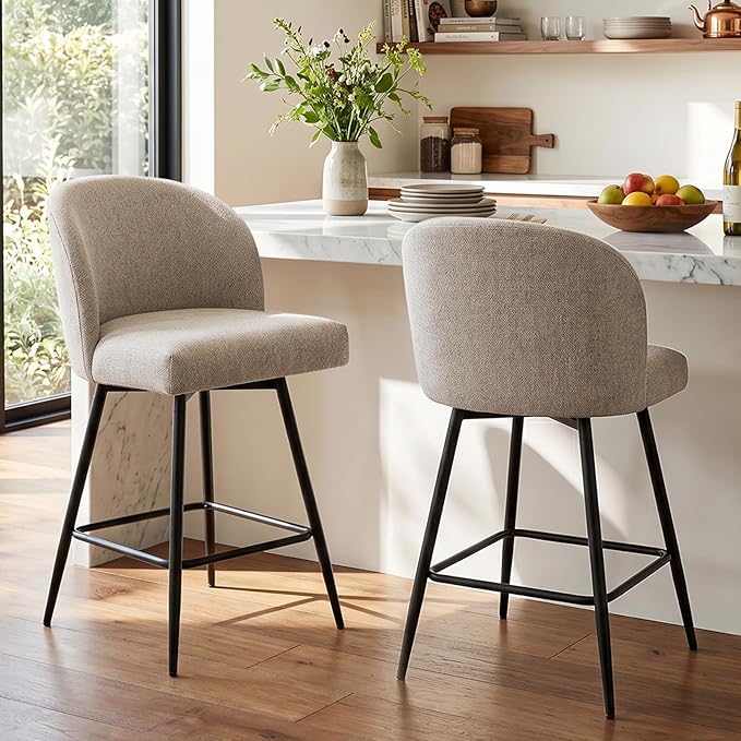 ComfortCurve 360° Swivel Bar Stool Set
