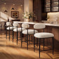 Modern Bouclé Counter Stool Set