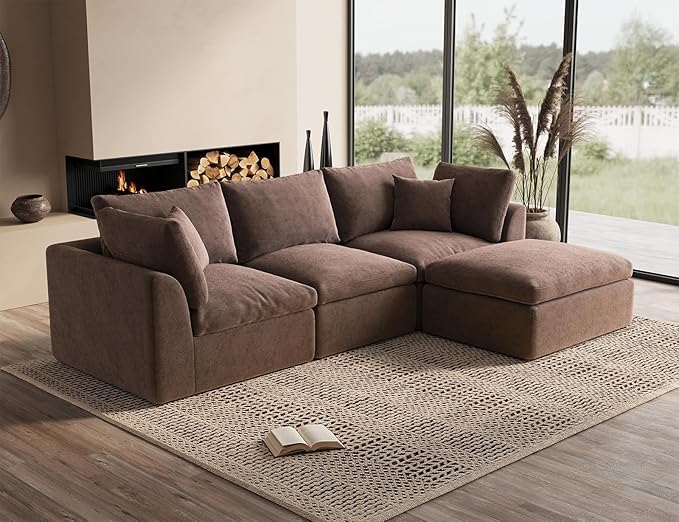 CloudLuxe Modular Sectional Sofa with Ottoman
