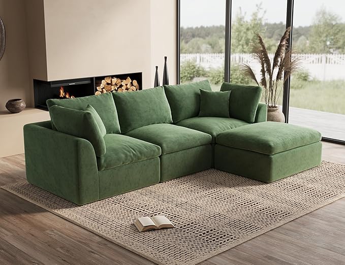 CloudLuxe Modular Sectional Sofa with Ottoman