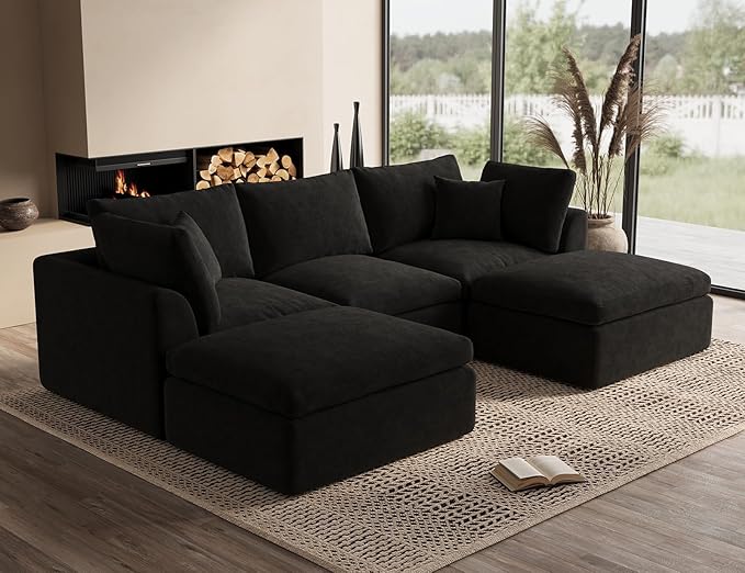 CloudLuxe Modular Sectional Sofa with Ottoman