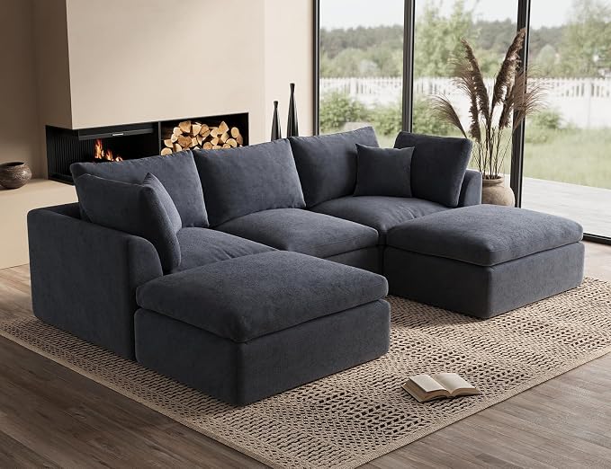 CloudLuxe Modular Sectional Sofa with Ottoman