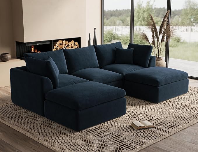 CloudLuxe Modular Sectional Sofa with Ottoman