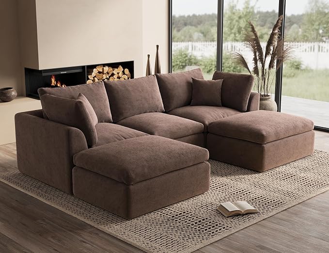 CloudLuxe Modular Sectional Sofa with Ottoman