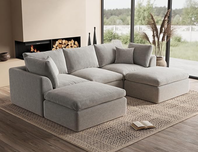 CloudLuxe Modular Sectional Sofa with Ottoman